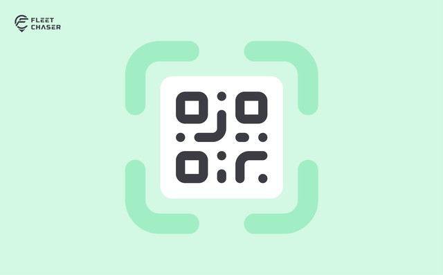 Fleet Chaser QR code in a scan frame — scan a vehicle to start its inspection