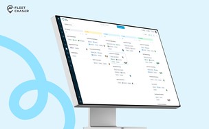 Fleet Chaser Console multi-stop route with Load, Delivery, and Job Site checkpoints next to the driver's mobile app with a 2-person crew on the task